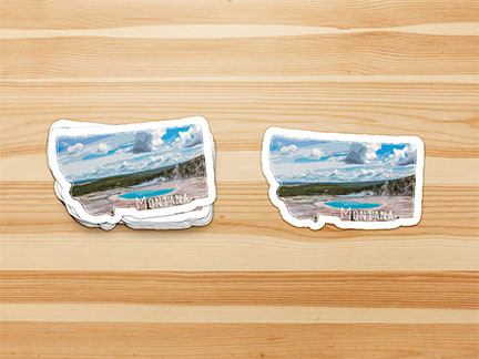 Montana state sticker yellowstone image